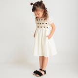 アイボリー | ハート柄刺繍ワンピース/綿100%/かぎ針編み | ブランシェス