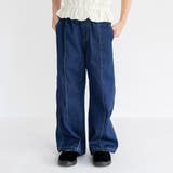 【25AW】デニムワイドパンツ | ブランシェス | 詳細画像1 