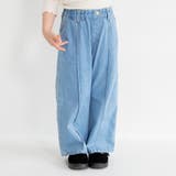 サックス | 【25AW】デニムワイドパンツ | ブランシェス