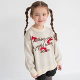 アイボリー | リボン モチーフロゴ ニット | ブランシェス