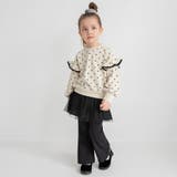 肩フリル トレーナー/150cm/女の子/ドット柄 | ブランシェス | 詳細画像3