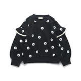 ブラック | 肩フリル トレーナー/150cm/女の子/ドット柄 | ブランシェス