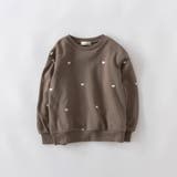 ブラウン | 裏起毛アソート刺しゅう トレーナー 150cm | ブランシェス