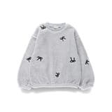 リボン総柄刺しゅうボア トレーナー 150cm | ブランシェス | 詳細画像6 