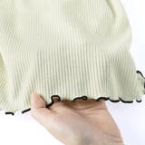 ラメ単色/ボーダーテレコ長袖Tシャツ150cm/女の子/インナー | ブランシェス | 詳細画像5 