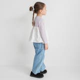 【おそろい】リボン柄ドッキング長袖Tシャツ 女の子 150cm | ブランシェス | 詳細画像4 