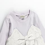 【おそろい】リボン柄ドッキング長袖Tシャツ 女の子 150cm | ブランシェス | 詳細画像8 