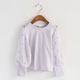 袖チュール長袖Tシャツ/150cm/女の子/ハート柄/フロッキー | ブランシェス | 詳細画像2