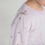 袖チュール長袖Tシャツ/150cm/女の子/ハート柄/フロッキー | ブランシェス | 詳細画像6