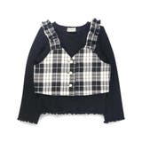 ブラック | チェック柄トップス セット セットアップ可 | ブランシェス