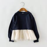 ネイビーブルー | 【おそろい】フラワーモチーフ付きチュニック | ブランシェス