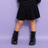 ブラック | スウェード スカート/女の子/150cm/フレア/切替え | ブランシェス