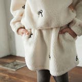 リボン総柄刺しゅうボア スカート セットアップ可 | ブランシェス | 詳細画像4 