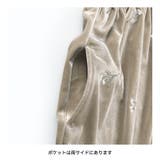 花柄刺しゅうベロア ジャンパースカート キッズ | ブランシェス | 詳細画像9