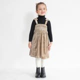 花柄刺しゅうベロア ジャンパースカート キッズ | ブランシェス | 詳細画像1