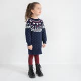 【マシンウォッシャブル】ノルディック風ハート柄ニットワンピース | ブランシェス | 詳細画像17 