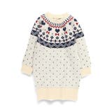 【マシンウォッシャブル】ノルディック風ハート柄ニットワンピース | ブランシェス | 詳細画像2 