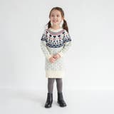 アイボリー | 【マシンウォッシャブル】ノルディック風ハート柄ニットワンピース | ブランシェス