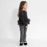 スリット入りフレア裏起毛パンツ デニム ロングパンツ | ブランシェス | 詳細画像25 