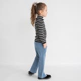 スリット入りフレア裏起毛パンツ デニム ロングパンツ | ブランシェス | 詳細画像5 