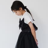 【b +A】金子綾 リボンドッキング半袖Tシャツ | ブランシェス | 詳細画像2 