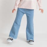 ブルー | 裾フリンジフレアデニムパンツ | ブランシェス