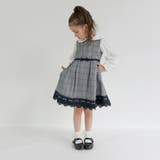 グレンチェック裾レース ワンピース 入園 | ブランシェス | 詳細画像1
