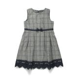 グレンチェック裾レース ワンピース 入園 | ブランシェス | 詳細画像2