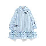 【おそろい】ストライプ柄ロゴ刺しゅうワンピース キッズ 女の子 | ブランシェス | 詳細画像2 