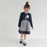 グレー | ジャケット+グレンチェックジャカード ワンピース+コサージュ 入園 | ブランシェス