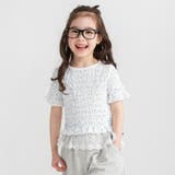 サックス | スモッキング半袖Tシャツ | ブランシェス