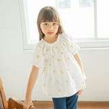 オフホワイト | 【おそろい】花刺しゅうブラウス キッズ 女の子 | ブランシェス