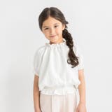 アイボリー | 【プチレディ】シルバードット後ろリボントップス | ブランシェス