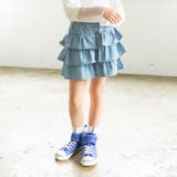 サックス | フリルスカート風ショートパンツ | ブランシェス