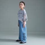 【WEB限定】お花カットモチーフデニムパンツ | ブランシェス | 詳細画像3 