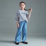 【WEB限定】お花カットモチーフデニムパンツ | ブランシェス | 詳細画像4 