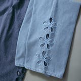 【WEB限定】お花カットモチーフデニムパンツ | ブランシェス | 詳細画像7 