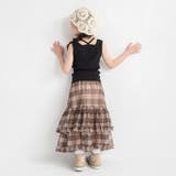 チェックチュールフリルティアードスカート | ブランシェス | 詳細画像6 