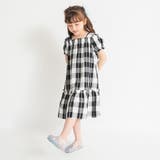 ブラック | 【おそろい】ブロックチェックワンピース | ブランシェス