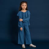 ブルー | 【WEB限定】２WAYぽこぽこジャガードセットアップ 150cm リンクコーデ | ブランシェス
