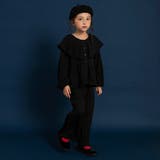 ブラック | 【WEB限定】２WAYぽこぽこジャガードセットアップ 150cm リンクコーデ | ブランシェス