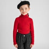 レッド | リブニット 長袖Tシャツ ロンT 150cm 女の子 秋物 冬物 インナー | ブランシェス