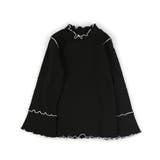 ブラック | もちもちニットソー 長袖Tシャツ ロンT 女の子 秋物 冬物 インナー | ブランシェス