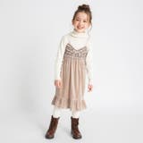 ベージュ | ベロア キャミワンピース 150cm 女の子 秋物 冬物 | ブランシェス