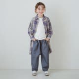 ネイビーブルー | チェック柄シャツワンピース 150cm 女の子 カジュアル 重ね着 | ブランシェス