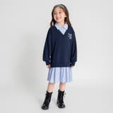 ネイビーブルー | 【おそろい】レイヤード風ワンピース 150cm 女の子 | ブランシェス