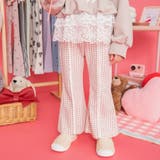 91:ピンク2ギンガム | 【瞬かわパンツ】アソートカットソーパンツ フリル レース | ブランシェス