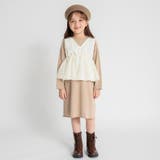 グレージュ | 【プチレディ】ベスト重ね着ワンピース | ブランシェス