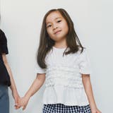 オフホワイト | 【b.+A】金子綾/シャーリング半袖Ｔシャツ | ブランシェス