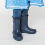 ネイビーブルー | ワッペン付きレインブーツ 子供服 キッズ | ブランシェス